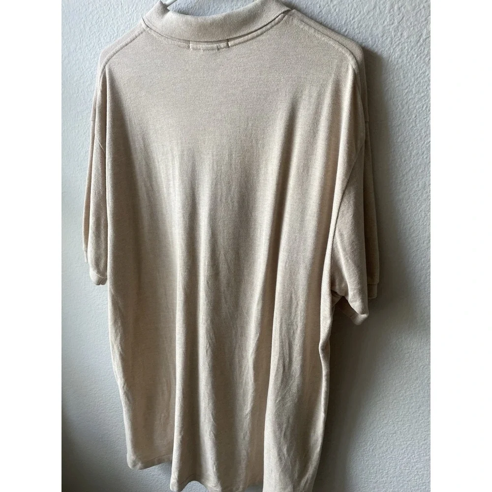 Polo Ralph Lauren Men's Polo Shirt Size XL Embroidered Pony 100% Cotton Tan